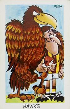1973 Sunicrust Weg's Footy Funnies #7 Hawks Front